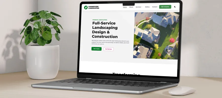 cornerview landscaping site mockup
